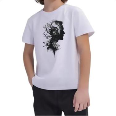 Imagem de Camiseta Infantil Silhueta Cabana na Floresta - Alearts, 6