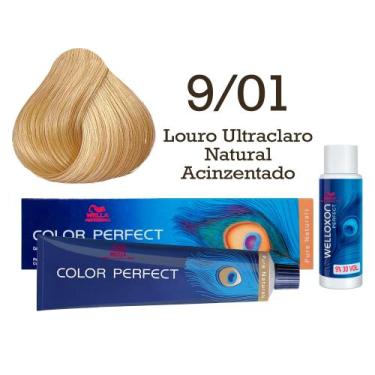 Imagem de Coloração Color Perfect 9/01 Louro Ultraclaro Natural Acinzentado + Ox