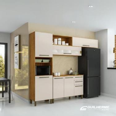 Imagem de Armario de Parede c/ Balcão Cozinha Completa 7 Portas 2 Gavetas Armári