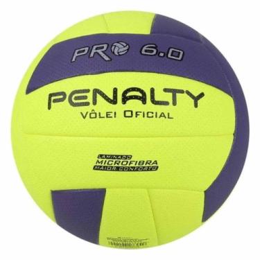 Imagem de Bola Vôlei Penalty 6.0 Pro X 541604-2420, Amarelo e Roxo