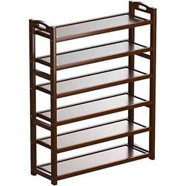 Imagem de LIFOND Sapateira de bambu armário de sapatos removível laminado adequado para entrada do quarto (90 * 25 * 100 cm) prateleira de armazenamento de sapatos armário de armazenamento decoração de casa, C