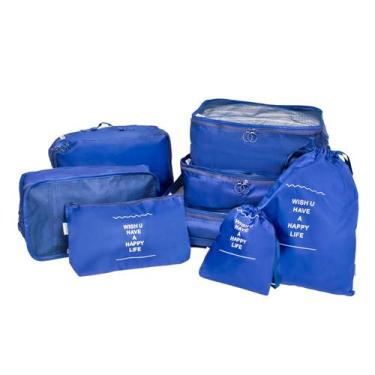 Imagem de Organizador necessaire para mala de viagem kit 8 peças coleção unique 