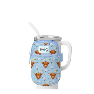 Imagem de Swig Life Bolsa Mega Caneca, Bolsa para Garrafa de Água com Alça Ajustável, Pochete de Garrafa de Água com Bolso para Telefone com Zíper, Comporta Itens Essenciais de Viagem, Garrafas e Acessórios