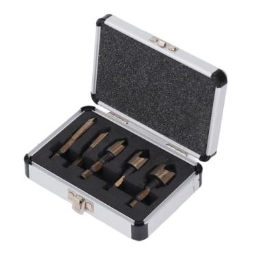 Imagem de Broca Escareadora Hss, 5 Peças Com 5 Flautas 1/4 pol. 3/8 pol. 1/2 pol. 5/8 pol. 3/4 pol., Brocas Escareadoras de Madeira e Metal