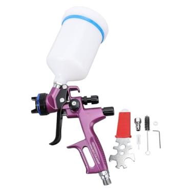 Imagem de Pistola de Pulverização de HVLP, Pulverizador de Tinta Com Bico de 1,3 Mm, Copo de 600 Ml e Padrões de Pulverização Ajustável, Pistola de Pulverização de Ar para Pintura de Casa