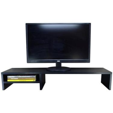 Imagem de Suporte Monitor 90cm Mdf Escritório Mesa Home Office Quarto Base Gamer