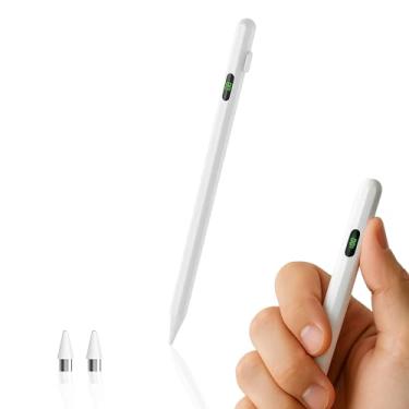 Imagem de Caneta Stylus Digital Universal com LED, Tela Capacitiva, 2 Pontas Extras, Compatível com iOS, Android, Windows