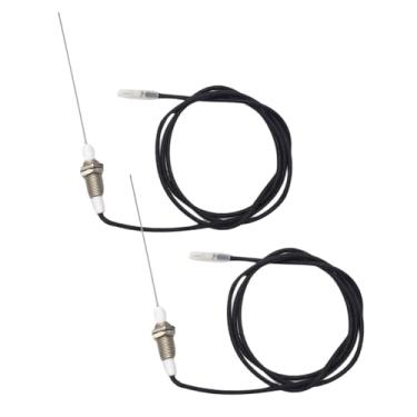 Imagem de IEUDNS 2x Vela de ignição com eletrodo de cerâmica premium com pino de ignição de fogão com rosca M10 para aquecedor de forno, lareira a gás e fogão