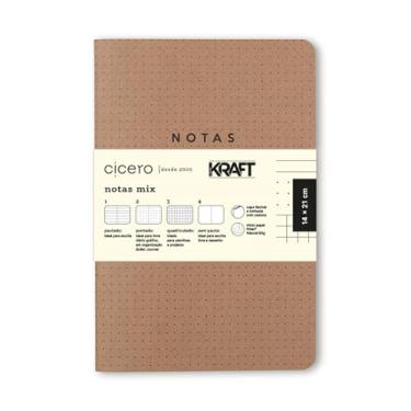 Imagem de Kit 4 Cadernetas Costuradas Notas Mix, Cicero, 3725, Bege