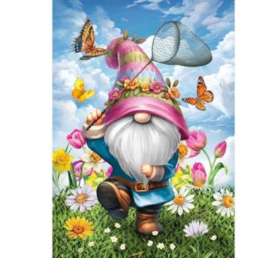 Imagem de Briarwood Lane Bandeira de jardim de gnomo de primavera