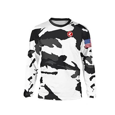 Imagem de UGLY FROG Powersports-Jersey Mountain Bike Motocross masculino, manga comprida, poliéster, secagem rápida, absorção de umidade, respirável, roupas de ciclismo para esportes