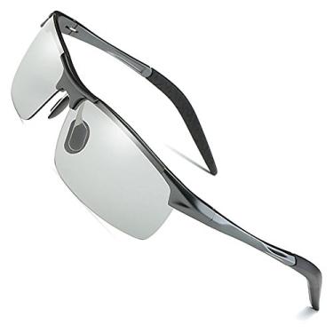 Imagem de Óculos de sol masculino com lentes polarizadas UV400 da Motelan para pesca ao ar livre, golfe, praia, beisebol, esportes, Cinza, unisex