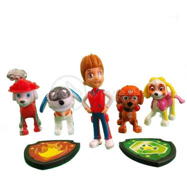 Imagem de Kit 5 Bonecos Brinquedos Patrulha Canina Com 4 Skate 25