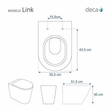 Imagem de Assento Sanitário Fechamento Lento Branco Para Louça Deca