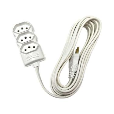 Imagem de Extensão Elétrica 2P+T 10A 250V Branca - FORLUX INDUSTRIA E COMERCIO E