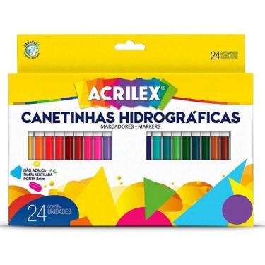 Imagem de Canetinha Hidrográfica 6903 24 Cores - Acrilex - Tendtudo