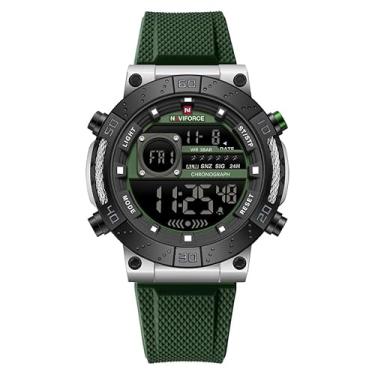 Imagem de NAVIFORCE Relógio de pulso digital masculino moderno militar à prova d'água esportivo cronógrafo masculino com alarme/luz de fundo LED, Multi, Esportivo