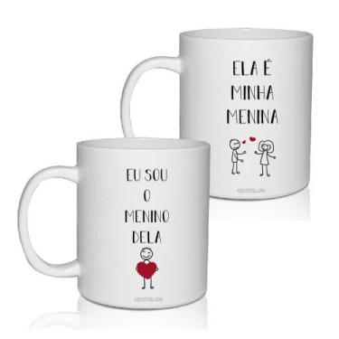 Imagem de Kit 2 Canecas Acrílico - Casal - Para Dia Dos Namorados - Krystalon