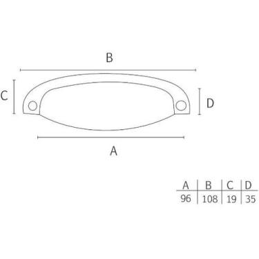 Imagem de Puxador Concha Rosé Brilhante