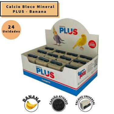 Imagem de Caixa c/ 24 Blocos de Calcio Mineral Plus Saborizados - Passaros - TWO