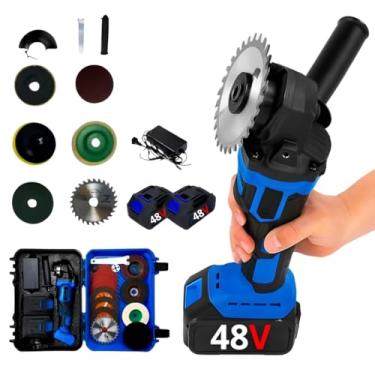 Imagem de Lixadeira Esmeriladeira Angular Portátil 48v 2 Baterias 25 Peças