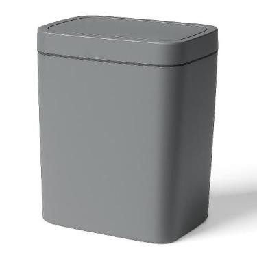 Imagem de Lixeira Tampa Abertura Inteligente Slim Plástico Capacidade de 15 Litr