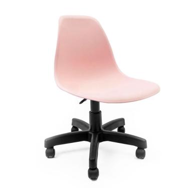 Imagem de Cadeira de Escritório Secretária Eames Preta e Rosa