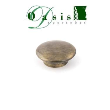 Imagem de KIT PAR de Ponteira Para Varão de Cortina Ouro Velho Chata 19mm Decora