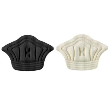 Imagem de Kit 4 Protetor Calcanhar Adesivo Sapato AjustáVel Macio([PRETO/BEGE])