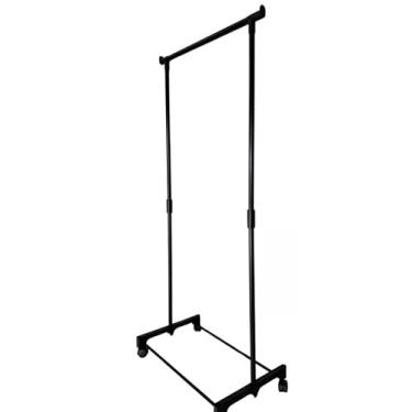 Imagem de Cabideiro Arara Dupla de Roupa em Sapateira Quarto Resistente C/Rodinha Multiuso Mais de 20 Cabides(Modelo 3)