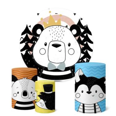 Imagem de Trio Capas Cilindro + Painel Redondo 1,50m Bosque - Fadrix, K1BSQ0035