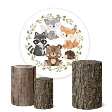 Imagem de Trio Capas Cilindro + Painel Redondo 1,50m Bosque - Fadrix, K1BSQ0007