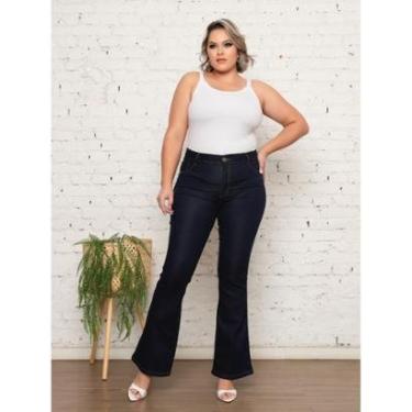 Imagem de Calça Flare Jeans Feminina Plus Size Linha Premium-Feminino