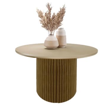 Imagem de Mesa de Centro Decorativa Lua 03 D80cm Madeira Maciça Castanho