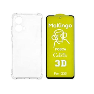 Imagem de Capa Capinha Anti Impacto Queda Shock + Pelicula de Ceramica Fosca 9d Compatível com Moto G35