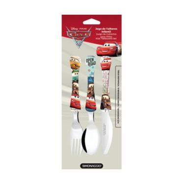 Imagem de Talher Infantil Disney Inox Simonaggio Princesa Frozen Minnie Carros T