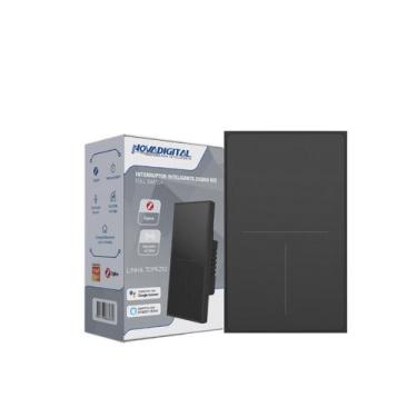 Imagem de Interruptor Inteligente Zigbee Linha Topázio 3 Botões PRETO - NOVA DIG