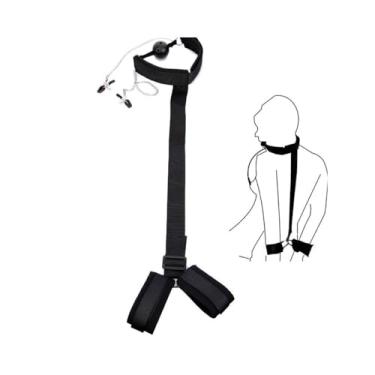 Imagem de Kit Bondage: Mordaça e Prendedor de Mamilos para Excitação Misteriosa