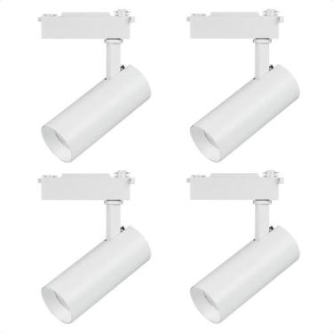 Imagem de Kit 4 Spot Longo Led MR16 para Trilho Eletrificado Branco - Blumenau I