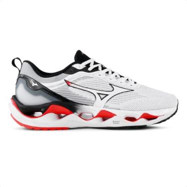 Imagem de Tênis Mizuno Wave Stratos 3 Masculino (Branco/Vermelho, BR, Adulto, Numérico, 42)