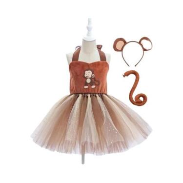 Imagem de Traje de Halloween Infantil Cosplay Animal - Girafa, Vaca, Tigre, Leop