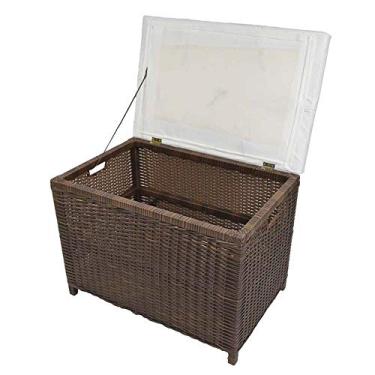 Imagem de Cesto Puff Baú Organizador Roupa fibra sintetica 60x40x48 - Argila