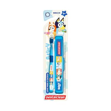 Imagem de Kit Escolar Escova De Dente Bluey Com Estojo - Dentalclean (Azul)