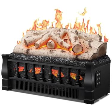 Imagem de Lareira Elétrica Ecológica 21" 52 cm com Cama de Brasa Realista, Design Vintage e Proteção Contra Superaquecimento, 110V 1500W, Havato