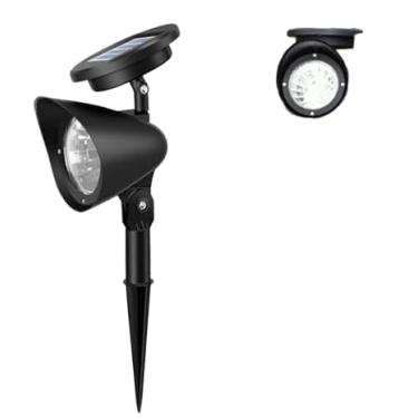 Imagem de Luminária Solar LED para Jardim, Luz Spot Decorativa com Espeto, Iluminação Externa, Preta