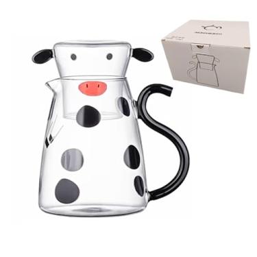 Imagem de Xanadued Jarro de água de vaca com copo de cabeceira conjunto de vidro de água jarra de vaca com copo de vidro para mesa de cabeceira