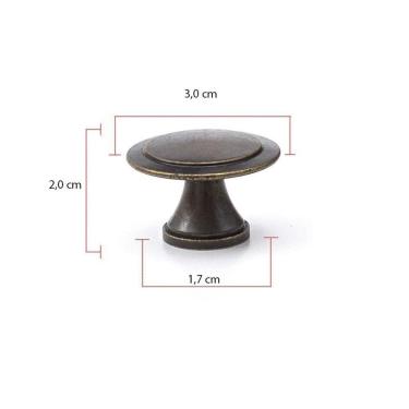 Imagem de Puxador Redondo Flor Em Metal Móveis Kit 8 Unidade Puxador