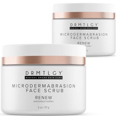 Imagem de DRMTLGY Esfoliante facial e máscara facial de microdermoabrasão. Esfoliante facial não abrasivo melhora cicatrizes de acne, cravos, tamanho dos poros e textura da pele (57 g (pacote com 2))