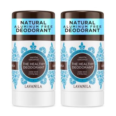 Imagem de Lavanila Desodorante de coco baunilha para mulheres, pacote com 2 (59 g cada) - Desodorante sólido sem alumínio natural, feito nos EUA, vegano