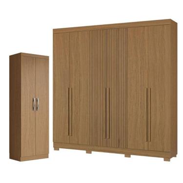 Imagem de Guarda Roupa Casal 2030230 E Armário Multiuso New 2000192 Atacama - Aramóveis